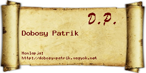 Dobosy Patrik névjegykártya