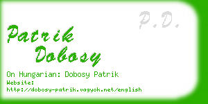 patrik dobosy business card